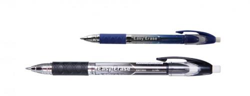 Easy erase ballpoint pen with eraser